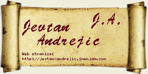 Jevtan Andrejić vizit kartica